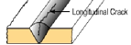 Grietas longitudinales - defectos de soldadura
